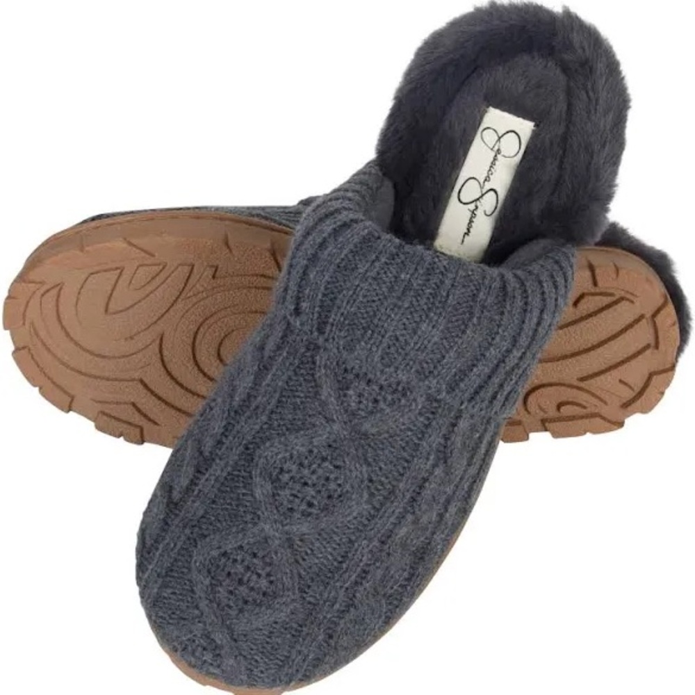 Jessica Simpson Women's Soft Cable Knit Slippers